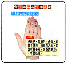 食指与无名指的长度看你的性格与命运