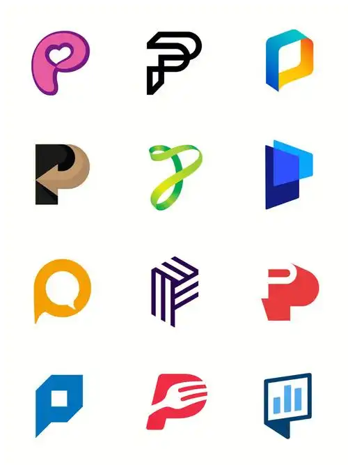 字母plogo设计创意灵感分享