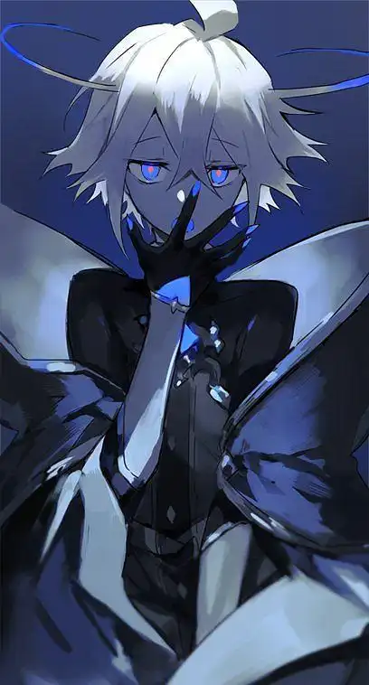 白发少年 蓝色调