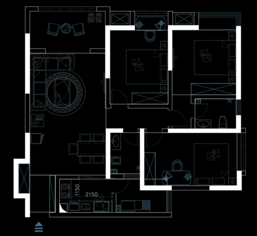 户型方正,布局舒展户型,空间饱满.