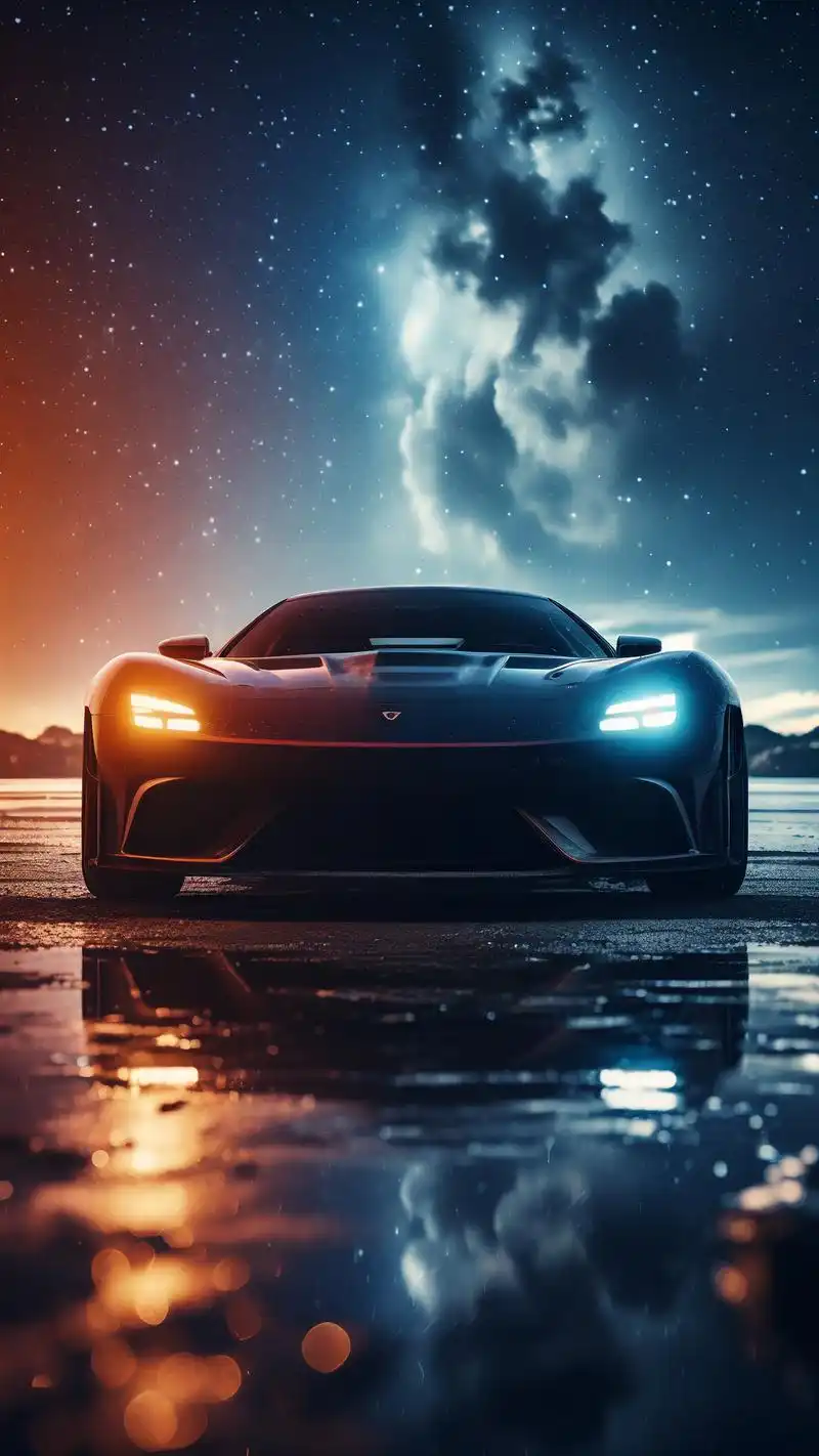 夜晚星空跑车壁纸900778