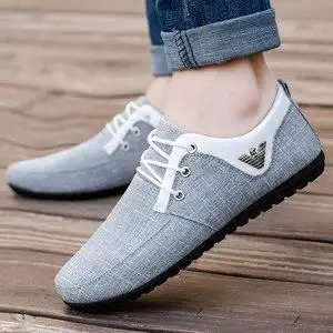 豆豆鞋男夏季男士休闲鞋透气驾车帆布鞋子男一脚蹬懒人工作单鞋子