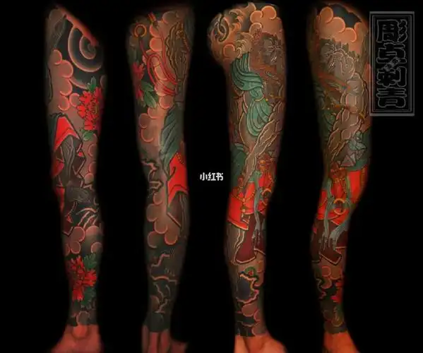 花腿纹身  #花腿 #不动明王 #不动明王纹身 #日式老传统  #老传统