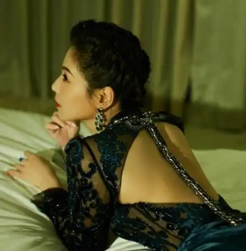 透明蕾丝裙,敢不敢再大胆一点啊刘涛姐姐?