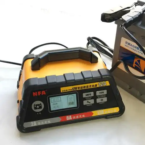 nfa纽福克斯汽车电瓶充电器12v12a全自动智能车载蓄电池充电机-图2