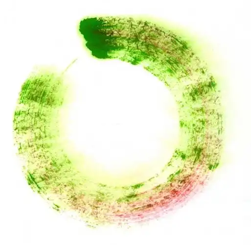 环形彩色墨染图片