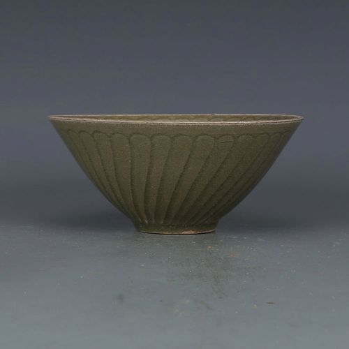 宋越窑青釉刻花碗 仿古瓷器 古董古玩旧货老货收藏品摆件