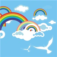 雨后彩虹头像好看的彩虹可爱卡通头像图片