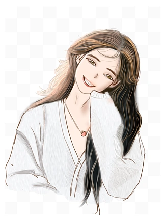 春天女孩灿烂笑容可爱出游歪头人物美女