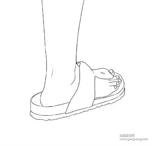 人体脚部线稿结构各种鞋部特征图例分享
