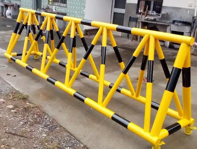 拒马公路防撞设施校园幼儿园防冲撞路障护栏安全移动拒马定制 76-50黄