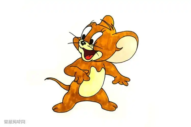 汤姆和杰瑞怎么画卡通简笔画简笔小老鼠jerry彩色简笔画9款杰瑞简笔