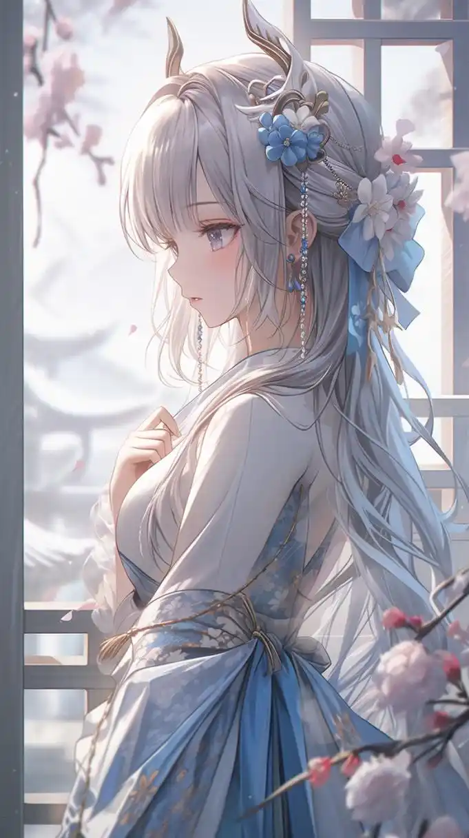 二次元# #古风# #二次元美女# #古风美女# #手机壁纸# 秀发如云萑绕