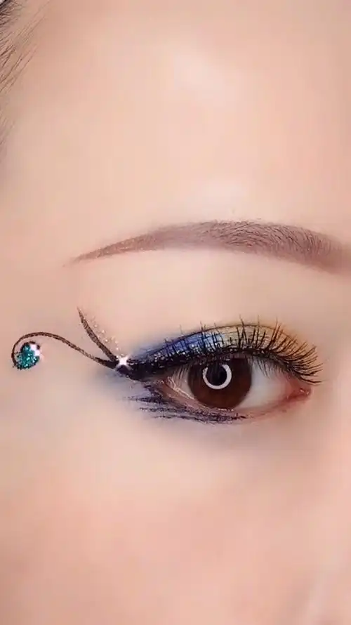 孔雀舞台妆 #眼妆
