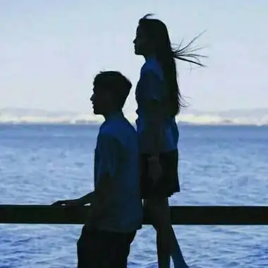 蓝色系列情侣头像双人高清唯美意境情侣微信头像图片