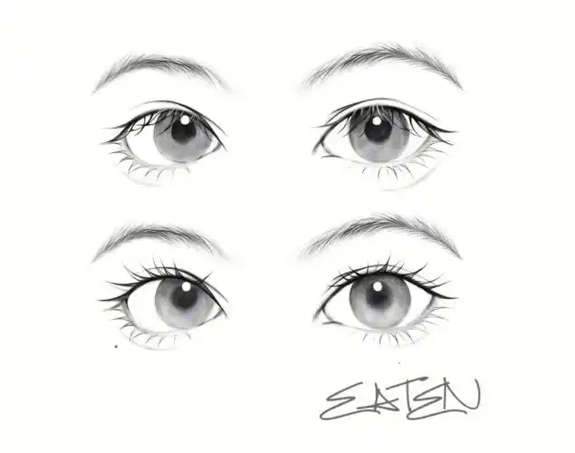 眼睛眉毛绘画步骤分享78