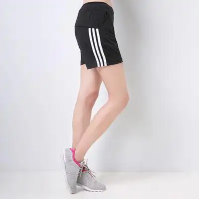 休闲运动短裤女夏薄款速干宽松高腰3分裤瑜伽训练羽毛球跑步热裤