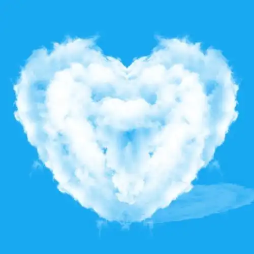 素材精选天空中的爱心形云朵创意爱心图片素材唯美风景高清图片下载第