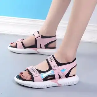 欧文明星ouwenmingxing女童凉鞋新款夏季9少女孩休闲平底公主凉鞋10