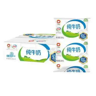 伊利纯牛奶袋装 240ml*16袋儿童成人早餐奶生牛乳整箱批特价新日期 每