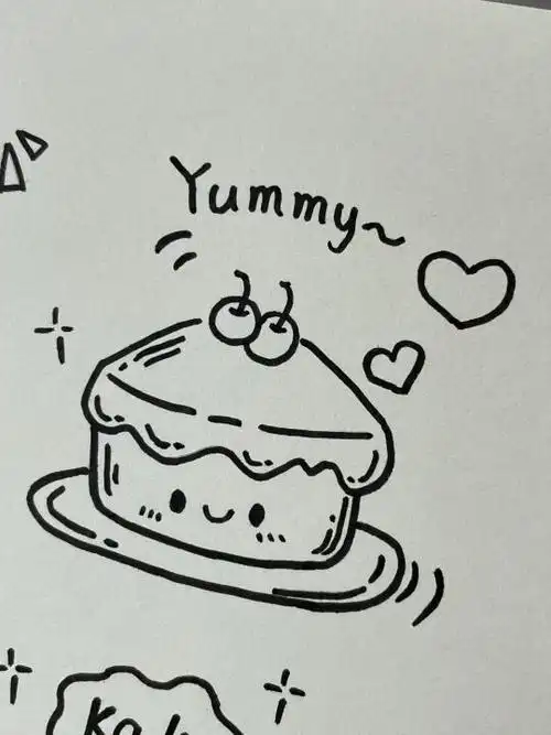 下午茶点心简笔画_小红书