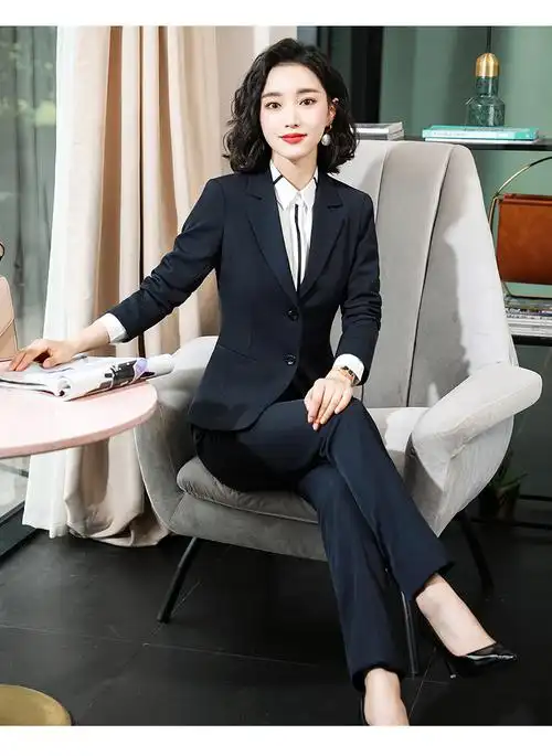 大学女生面试职业正装套装西装外套女装工作服小西服气质职场正式衣服