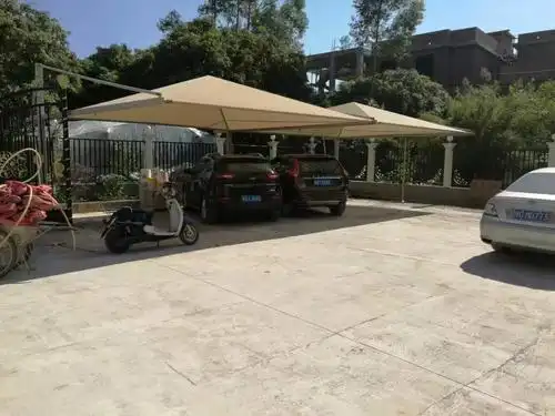 农村别墅膜结构车棚