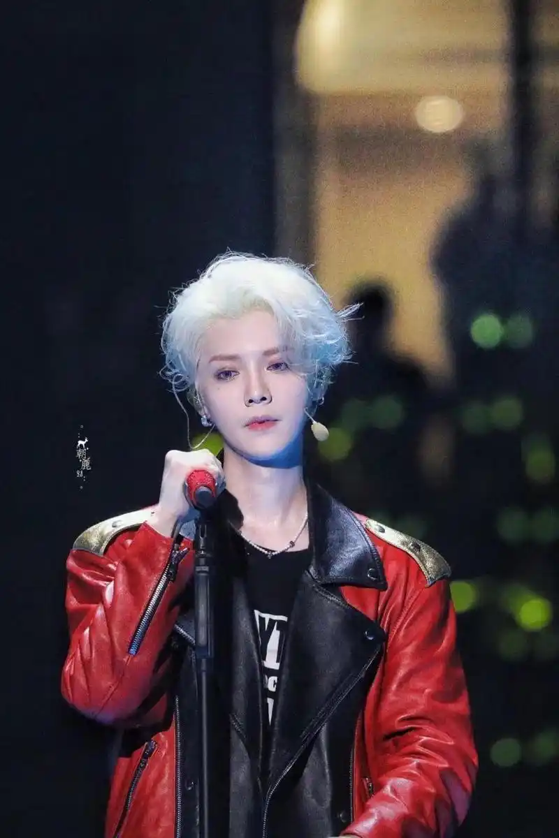 鹿晗|演唱会饭拍图合集,好看的发色,好看的舞台服装,真的是天生爱豆