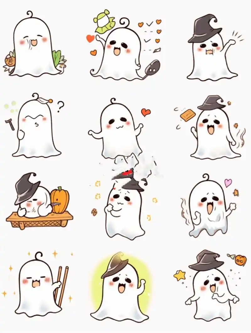 万圣节可爱幽灵合集  万圣节是一个充满神秘和欢乐的节日,人们会装扮