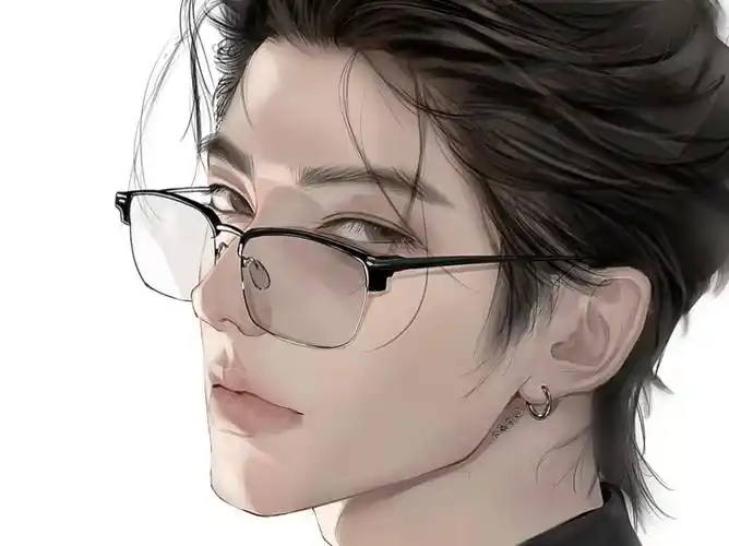 帅气大背头画法