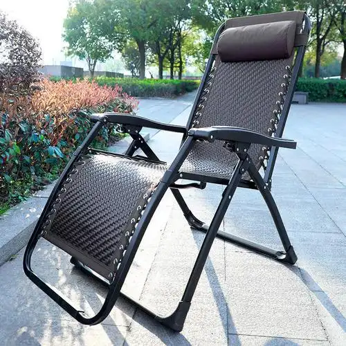 户外藤编折叠椅午休冰丝藤椅家用午睡躺椅阳台休闲靠背椅批发