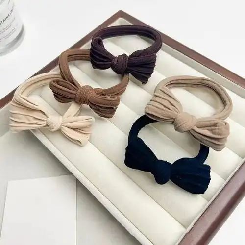 蝴蝶结发绳女2024新款高马尾扎头发橡皮筋高弹力耐用发圈皮套头绳