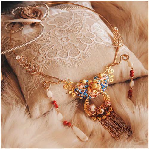 中国风中式古典古代古风璎珞项圈秀禾服项链古装汉服配饰婚礼饰品