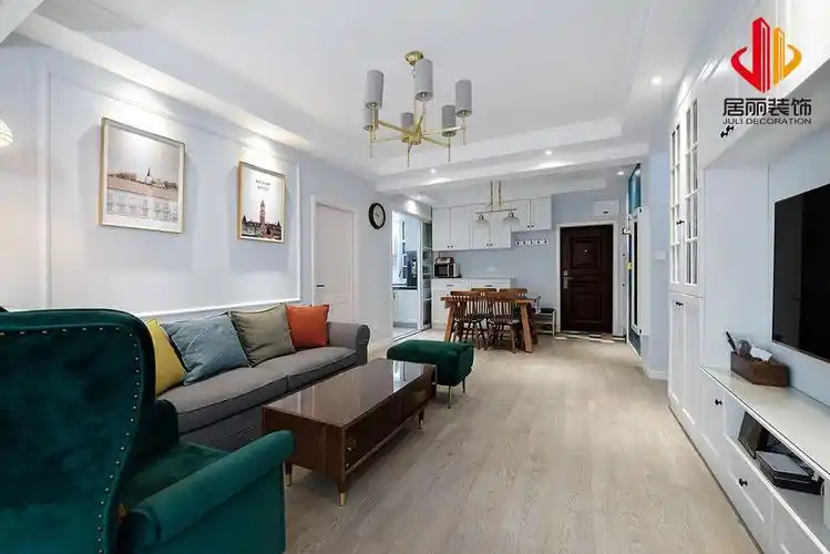 黄浦区福鑫大楼105平美式风格两室户装修效果图