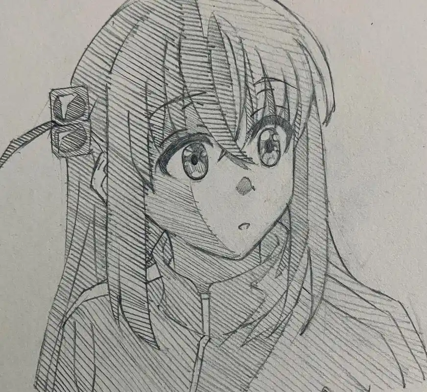 孤独摇滚.#二次元 #手绘 #绘画过程 #临摹 #铅笔稿 - 抖音