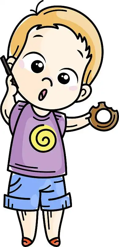 可爱的卡通小孩和图片素材