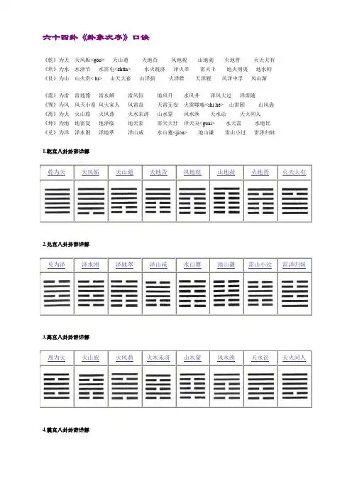 卦象数字对照表 - 百度文库