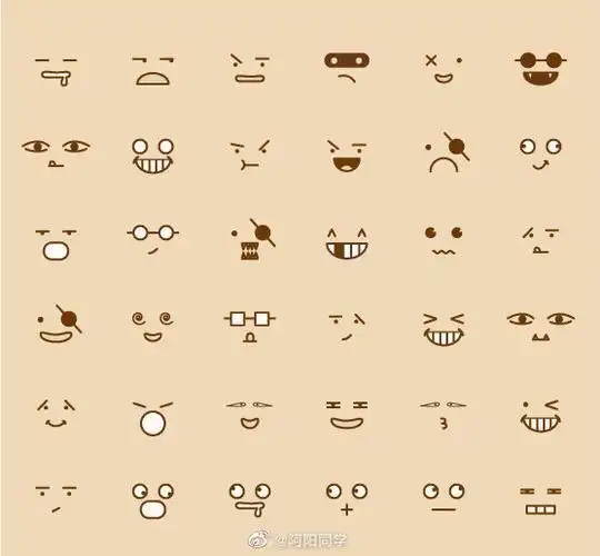 萌萌的小表情简笔画可爱