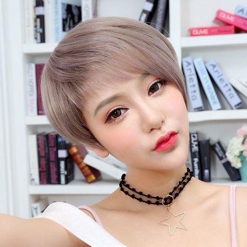 【六色可选】假发女短发造型洋气全头套个性高俊熙短款夏天发套