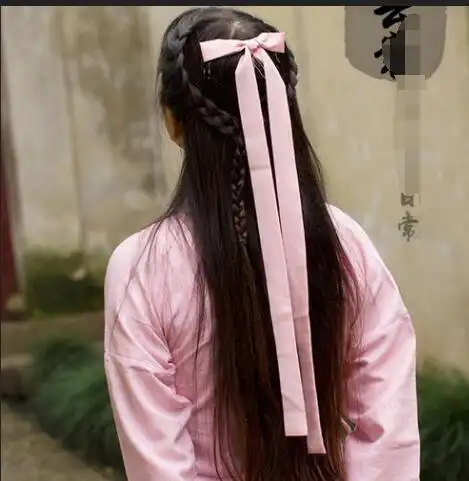 如何用古风发带扎马尾