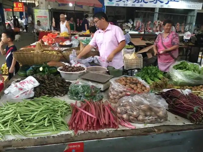 一天中最开心的事就是到菜市场买菜