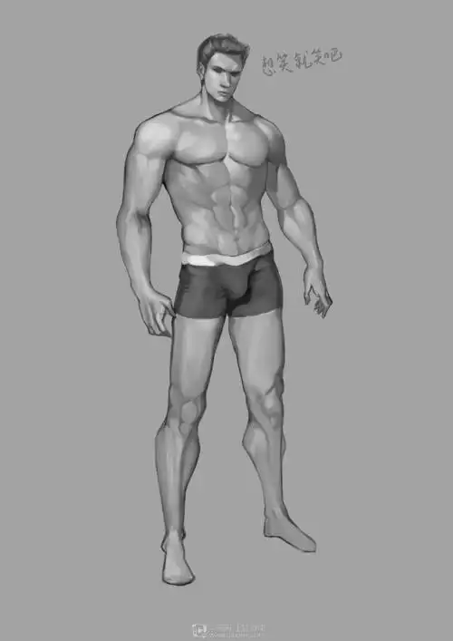 作业:游戏原画人体练习方法之人体肌肉画法训练 - rinn - 轻微课