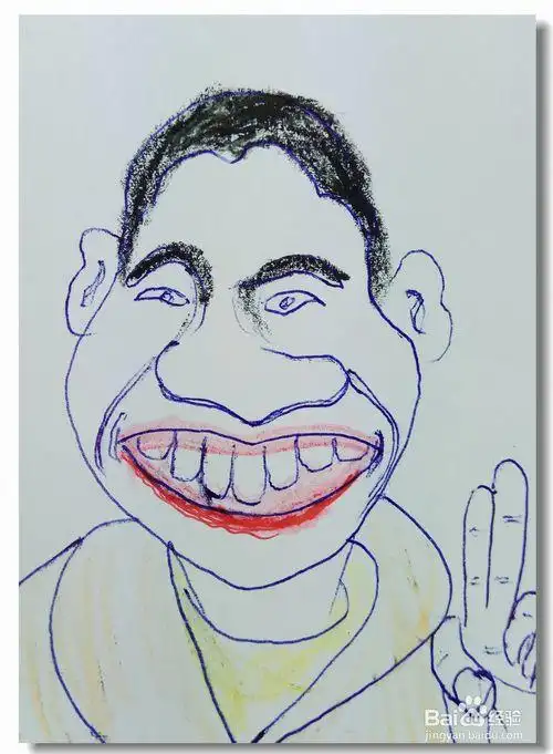 笑的露齿简笔画