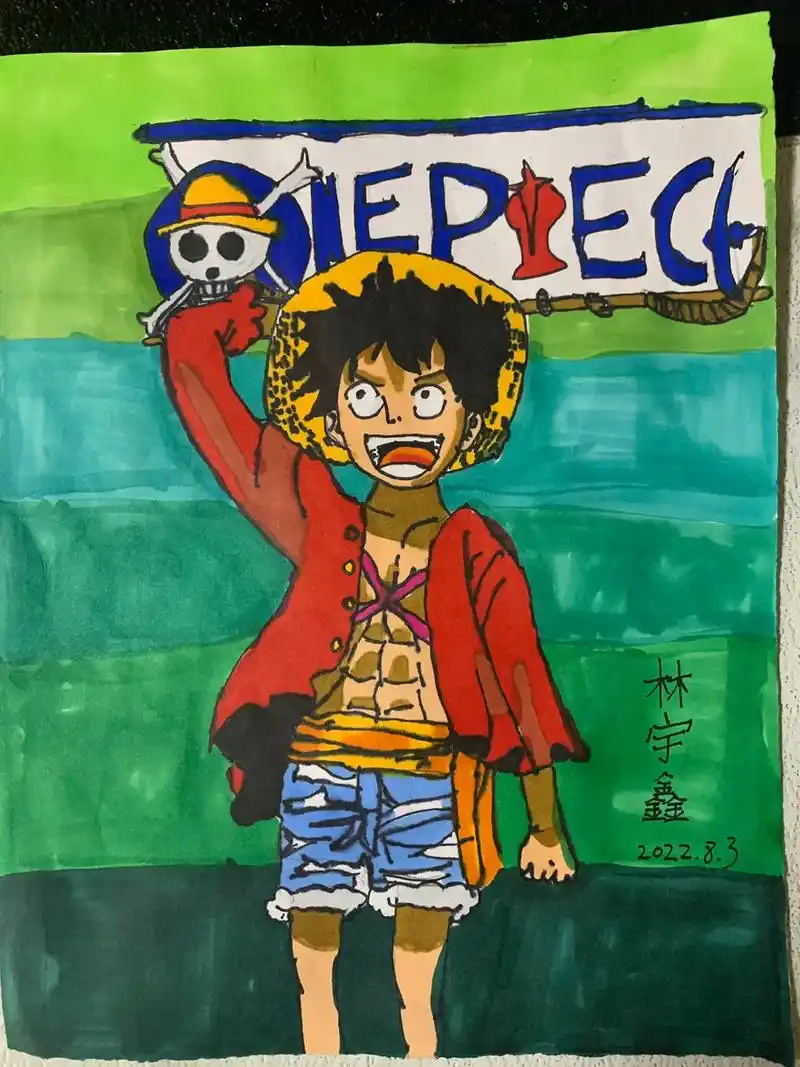 动漫人物绘画 #爱画画的男孩 #海贼迷 - 抖音