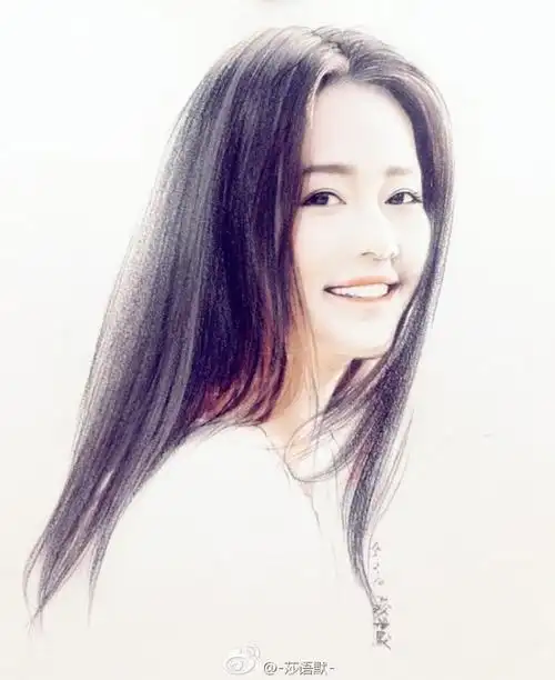 人物素描彩铅画水粉李沁