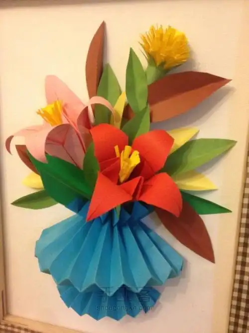 下-67kb折纸手工贴画图片大全《立体画神奇的折纸》优秀作业欣赏五