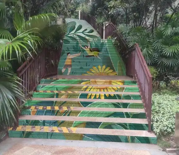 中国美术学院绘画团队-30年不掉色-台阶墙绘-楼梯彩绘手绘杭州怡丽