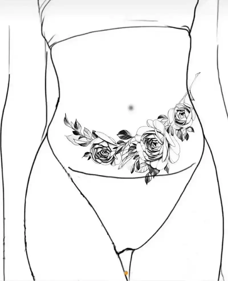 遮盖剖腹产纹身图案.妊辰纹和各种疤痕都可以遮盖#手稿分享 # - 抖音