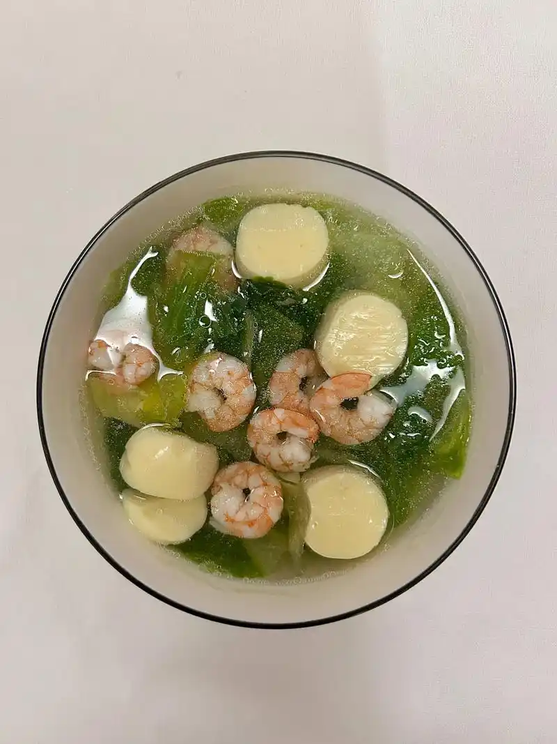 虾仁豆腐生菜汤做法很简单的掉秤神器!