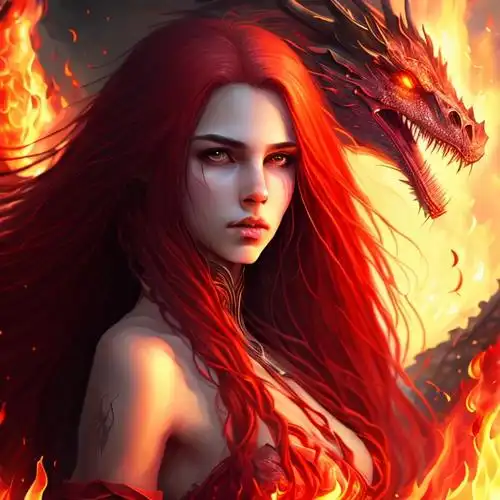 dota2 火女莉娜 在文心一格ai绘画下的样子